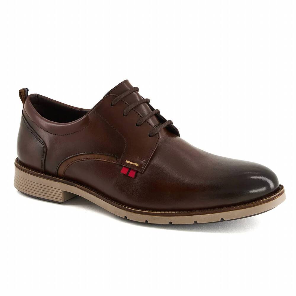 NEW ANDREA men's oxford leather shoe in dark brown